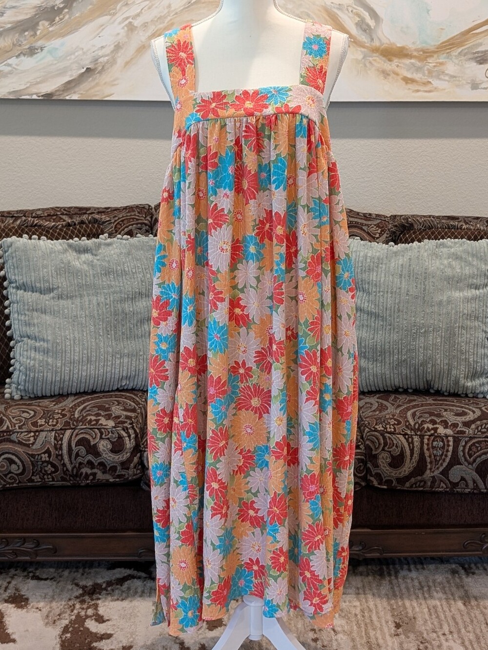 Floral Sleeveless Maxi Dress